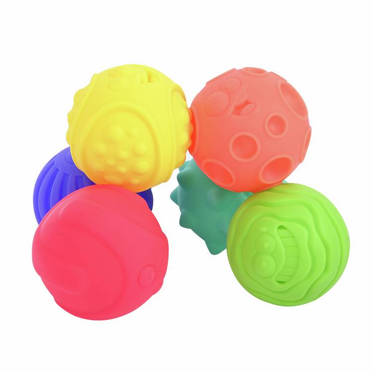 Chad Valley textured baby balls set of 6, imported from the UK