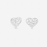 Argos Inicio Silver Plated Tree of Love Heart Stud Earrings- Buy online at McGrocer