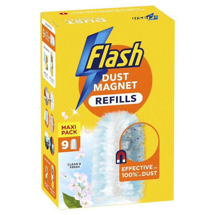 Flash dust magnet duster refills fresh scent pack of 9, UK version