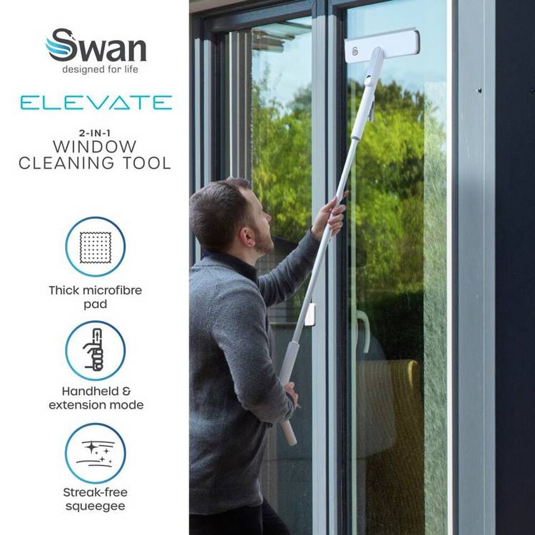 Swan 2-in-1 window cleaning tool, imported from the UK