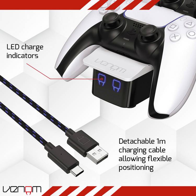 Venom PS5 Twin Dock Charging Station for controllers, imported from the UK