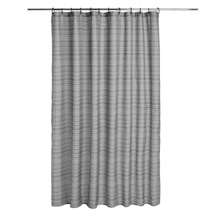 Argos Home shower curtain charcoal stripe antibacterial 180x180cm - British product