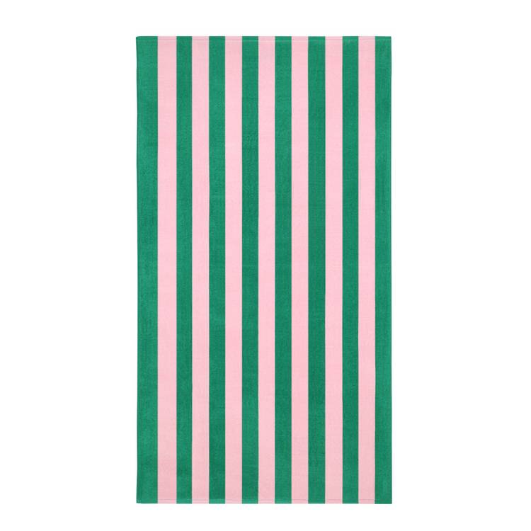 Habitat stripe beach towel pink and green, UK version