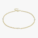 Argos Revere 9ct Gold Plated Sterling Silver Pearls Anklet- Buy online at McGrocer