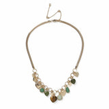 Argos Freedom Green Stone Multi Charm Gold Necklace 45cm- Buy online at McGrocer
