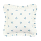 Argos Home polka dot blue ruffle cushion 43x43cm - British product