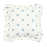 Argos Home polka dot blue ruffle cushion 43x43cm - British product