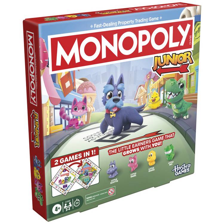 Monopoly 2-in-1 Junior board game (British brand)