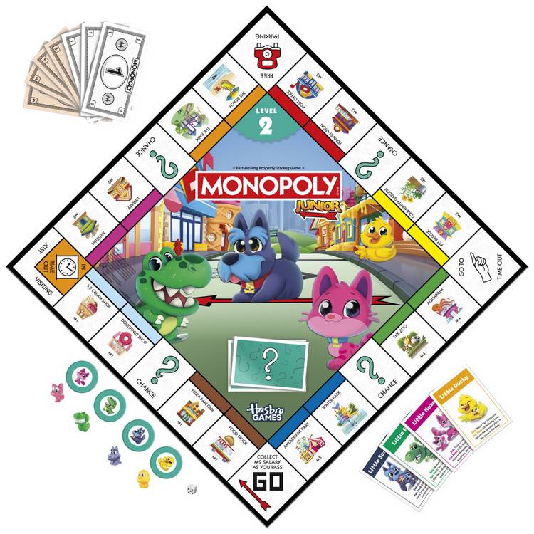 Monopoly 2-in-1 Junior board game (British brand)