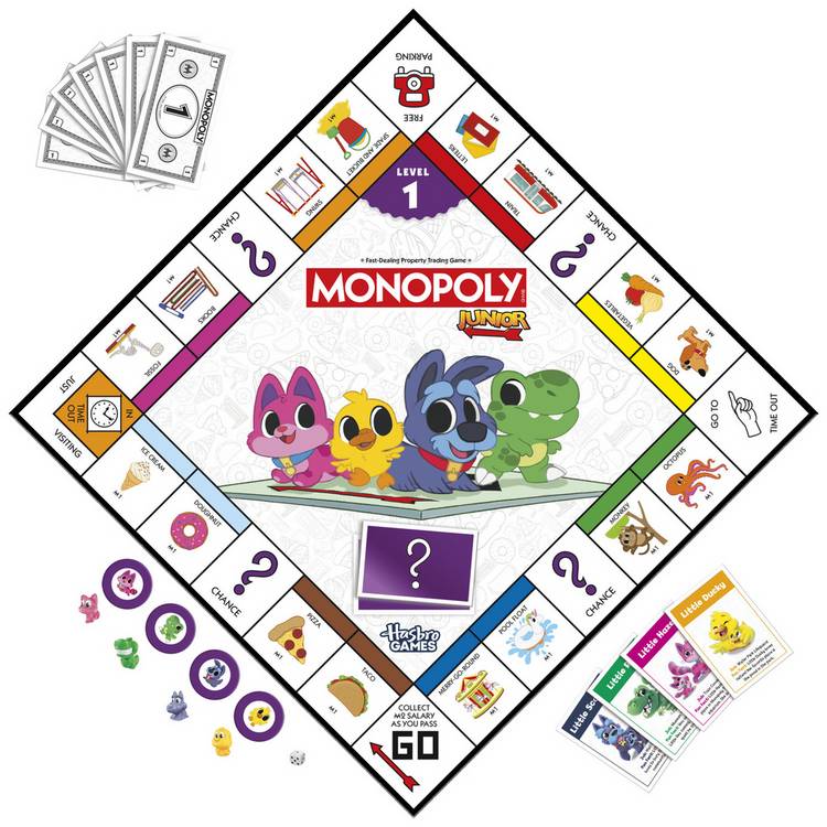 Monopoly 2-in-1 Junior board game (British brand)