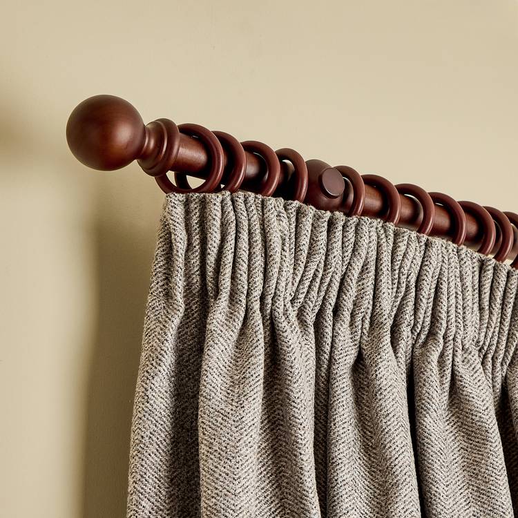 Argos Home walnut curtain pole 240cm - British product