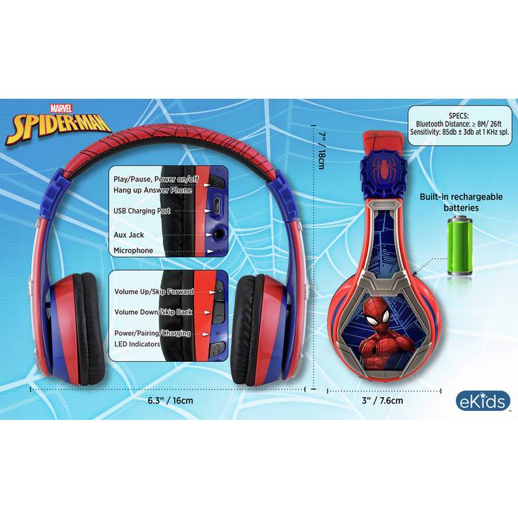 Marvel Spiderman Bluetooth headphones - British product
