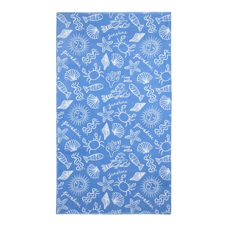Argos Home sea shell blue beach towel XL - British product