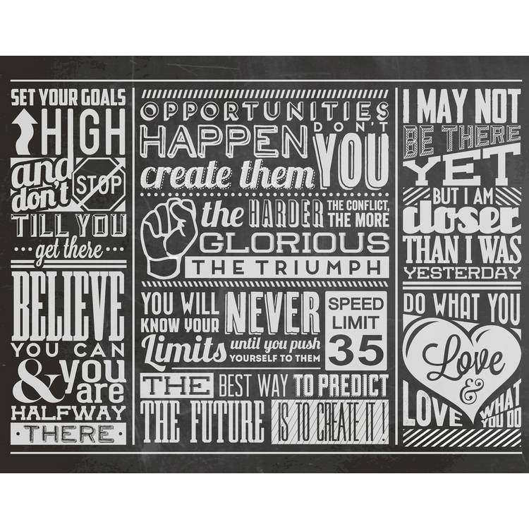 Origin Murals chalk quotes blackboard wall mural - British product
