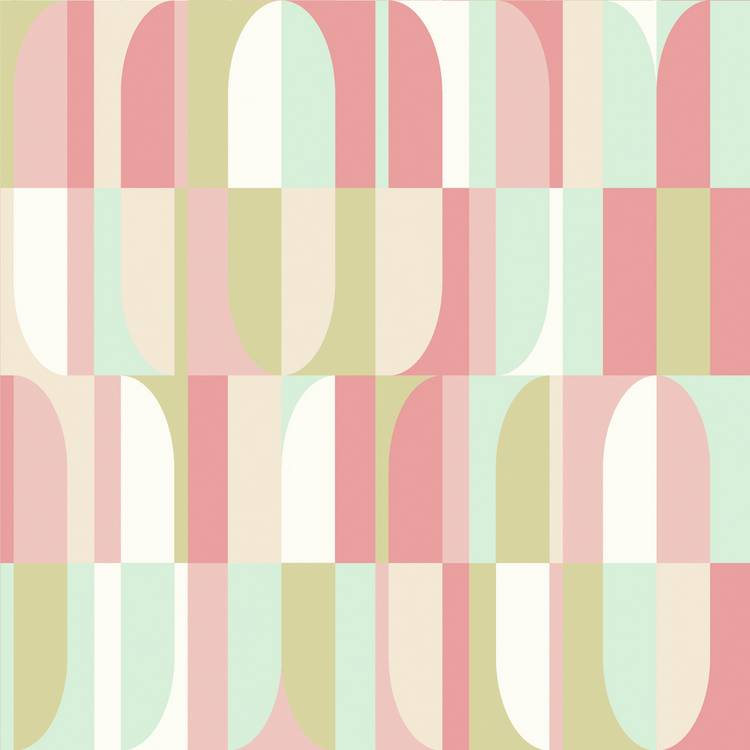 Hoopla Walls Building Blocks Coral Mix wallpaper 50cm x 10m, UK version
