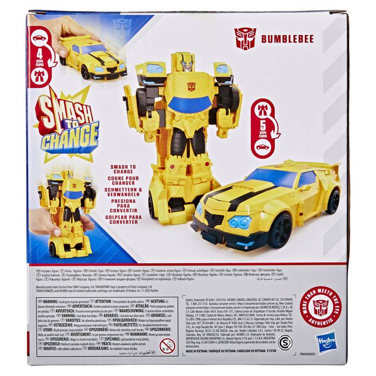 Transformers Bumblebee Smash Changers action figure 8-inch, imported from the UK