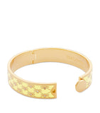 Halcyon Days gold-plated enamel bee sparkle bangle, imported from the UK
