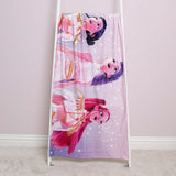 KPop Demon Hunters lilac beach towel 140x70cm, imported from the UK