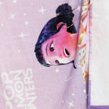 KPop Demon Hunters lilac beach towel 140x70cm, imported from the UK