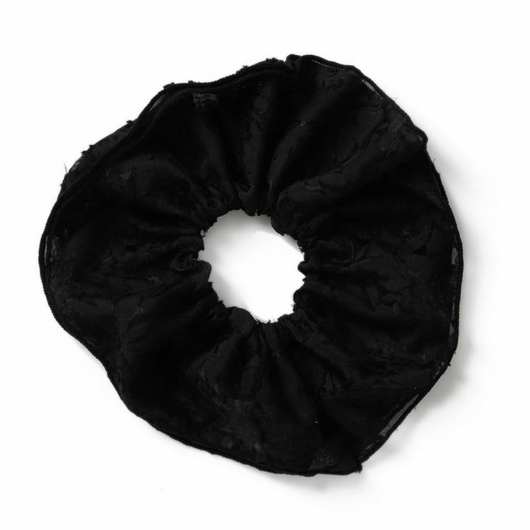 Freedom black oversized hair scrunchie - British product