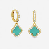Argos Jon Richard Gold Plated Blue Clover Huggie Earrings- Buy online at McGrocer