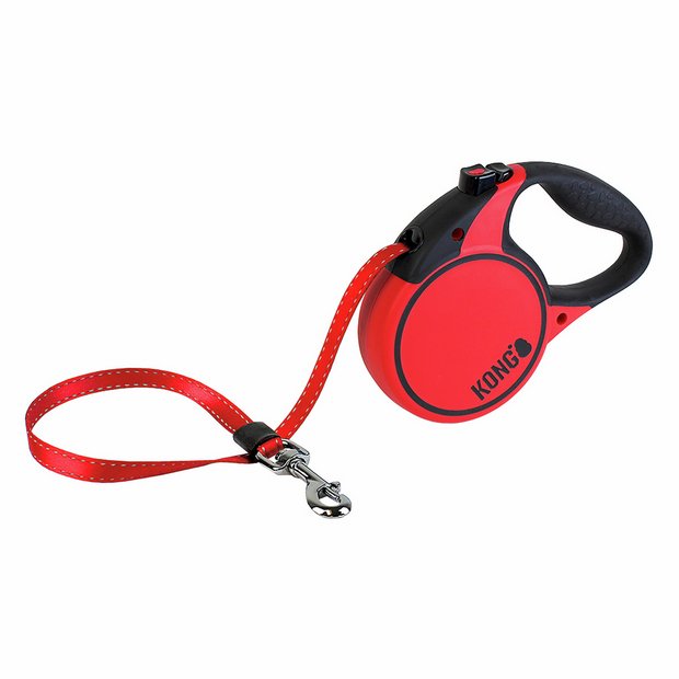 Kong Terrain retractable lead red 5M - British product