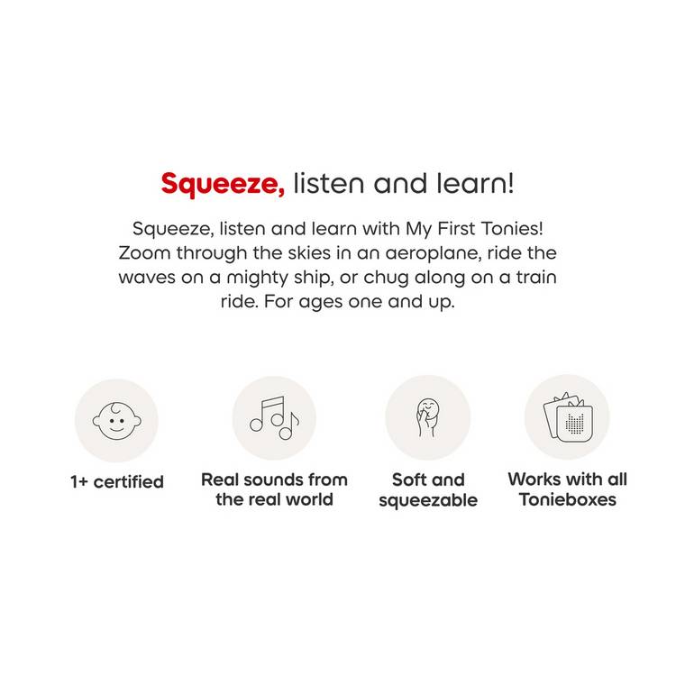 Tonies travel set with three audio characters - British product