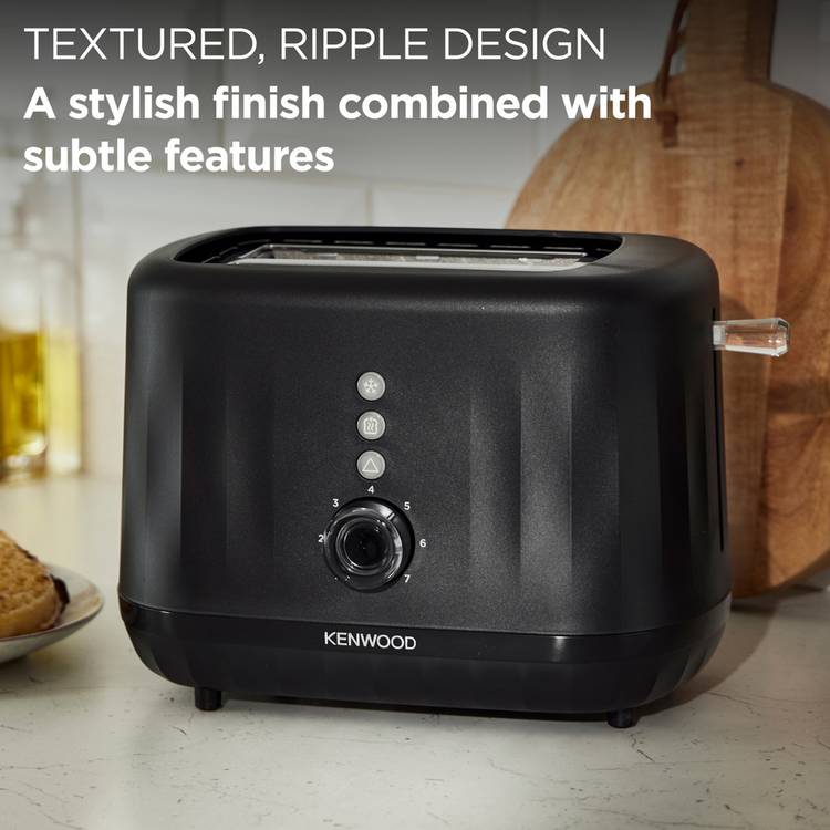 Kenwood Ripple black 2 slice toaster - British product