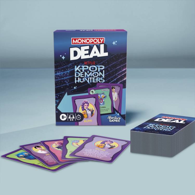 Kpop Demon Hunters Monopoly Deal card game, UK version