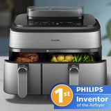 Philips 5000 Series dual basket steam air fryer, imported from the UK