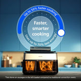 Philips 5000 Series dual basket steam air fryer, imported from the UK
