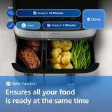 Philips 5000 Series dual basket steam air fryer, imported from the UK