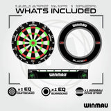 Winmau Equaliser dartboard set bundle including surround and darts, imported from the UK