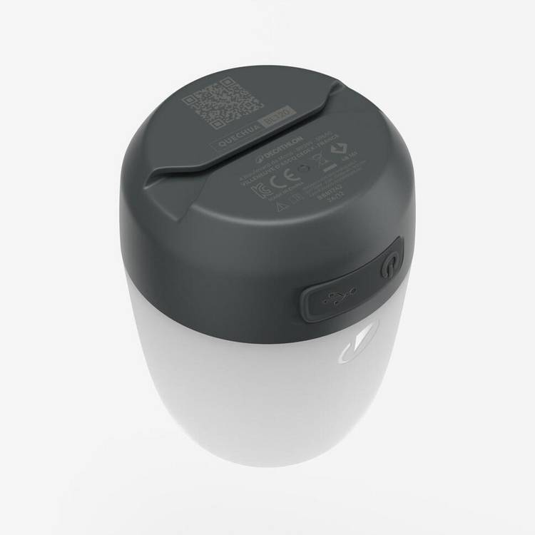 Decathlon LED camping lantern with rechargeable battery, imported from the UK