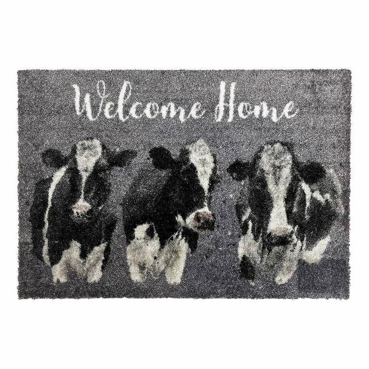 Bree Merryn Welcome Home Cow Grey doormat 50x75cm - British product