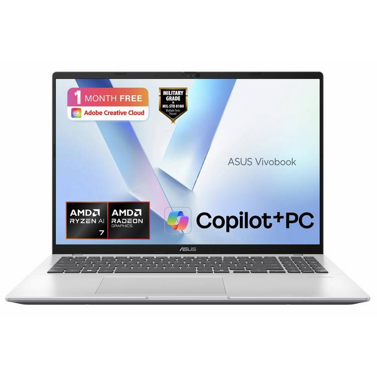 Asus Vivobook 16 laptop with AMD Ryzen 7 16GB 1TB, UK version