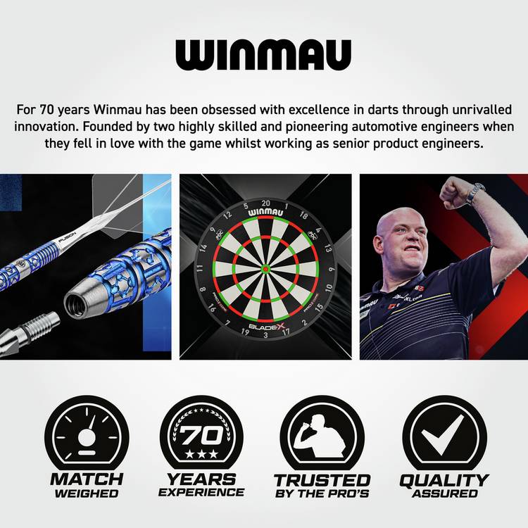 Winmau Blade X dartboard set 69cm, imported from the UK
