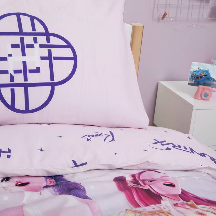 KPop Demon Hunters kids bedding set lilac single, imported from the UK