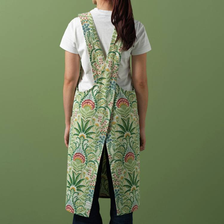 Habitat x Sanderson National Trust green cotton apron, UK version