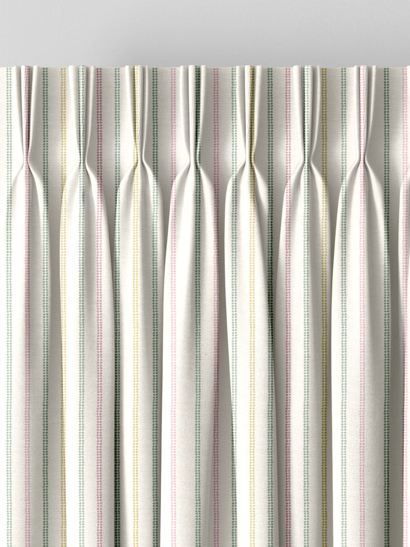 Laura Ashley candy stripe made to measure curtains pale ochre, imported from the UK