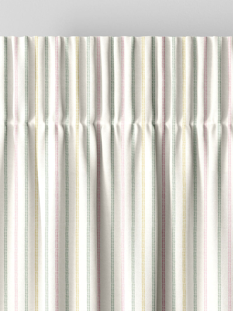 Laura Ashley candy stripe made to measure curtains pale ochre, imported from the UK