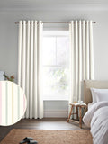 Laura Ashley candy stripe made to measure curtains pale ochre, imported from the UK