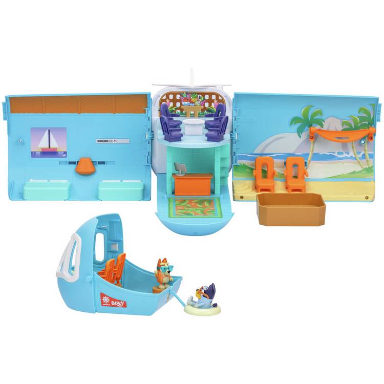 Bluey 3-in-1 airplane transforming playset with figures - British product