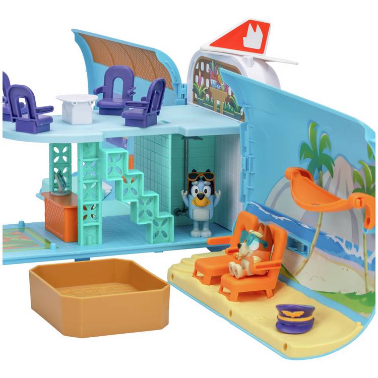Bluey 3-in-1 airplane transforming playset with figures - British product