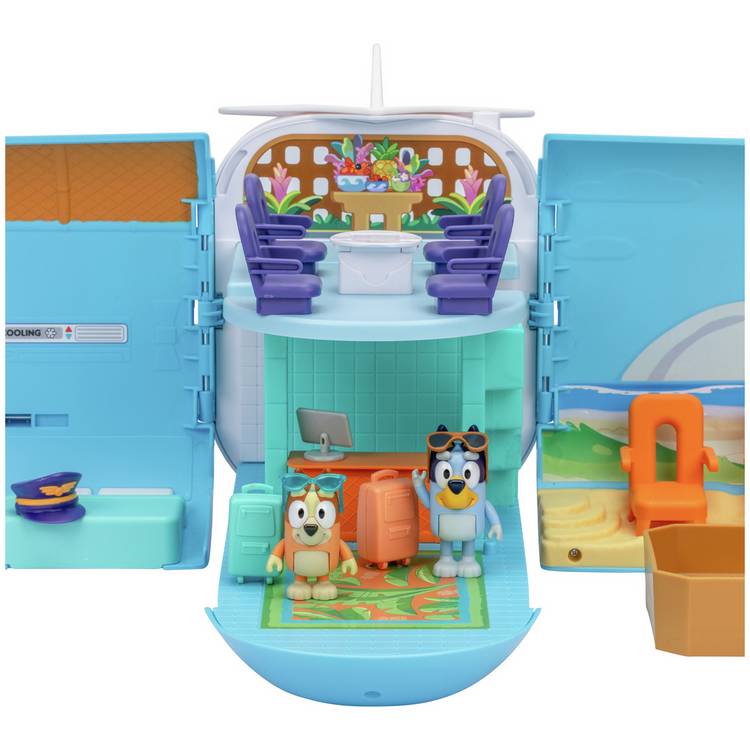 Bluey 3-in-1 airplane transforming playset with figures - British product