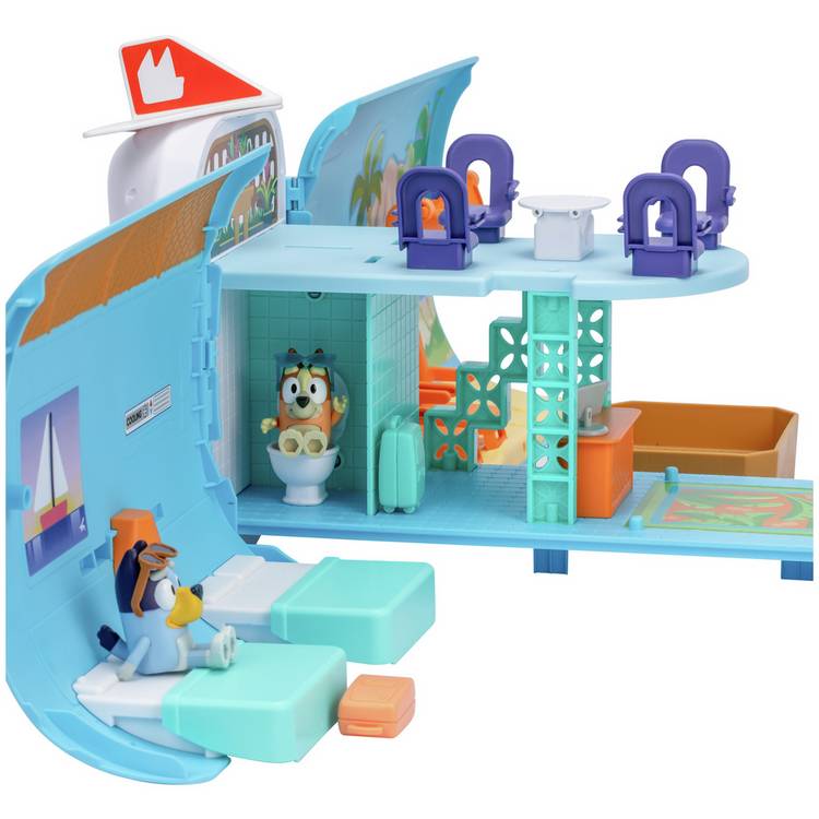 Bluey 3-in-1 airplane transforming playset with figures - British product