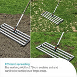 Gardena combisystem lawn levelling rake with telescopic handle, imported from the UK
