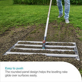 Gardena combisystem lawn levelling rake with telescopic handle, imported from the UK