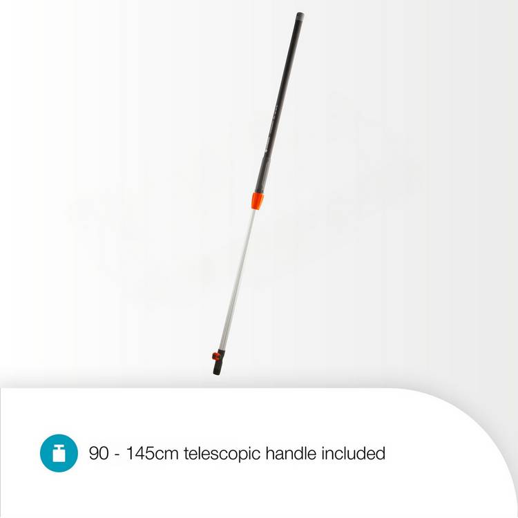 Gardena combisystem lawn levelling rake with telescopic handle, imported from the UK