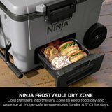 Ninja FrostVault wheeled cooler 42L grey, UK version